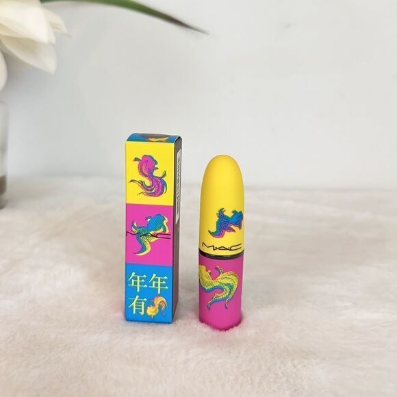 NIB MAC Moon Masterpiece Powder Kiss Lipstick Luck be a Lady - Picture 2 of 8